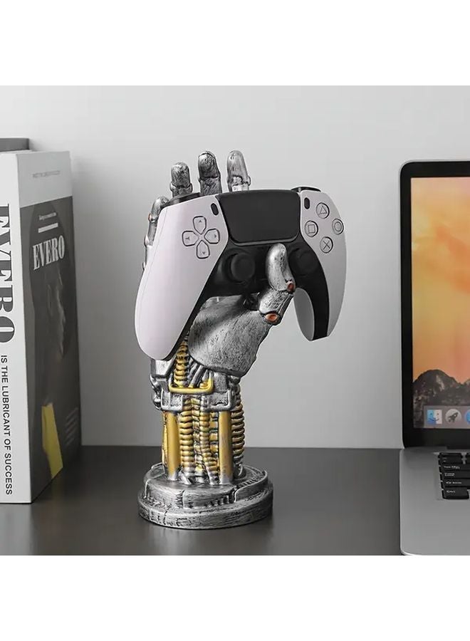 Silvery Gaming Controller Stand Holder Compatible with PS5 PS4 Xbox Switch PC - Image 1